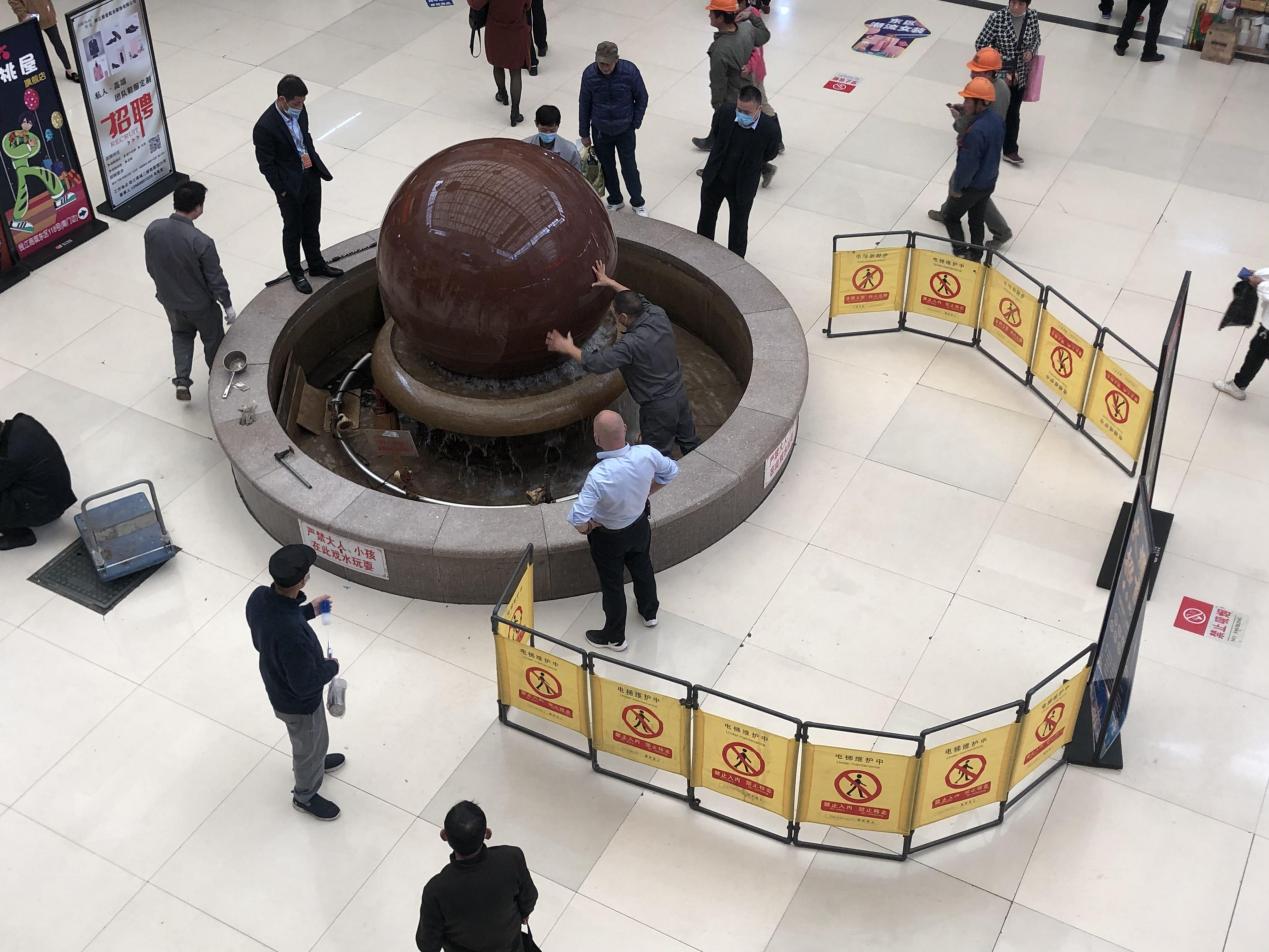 钱江商城风水球实现建复工作