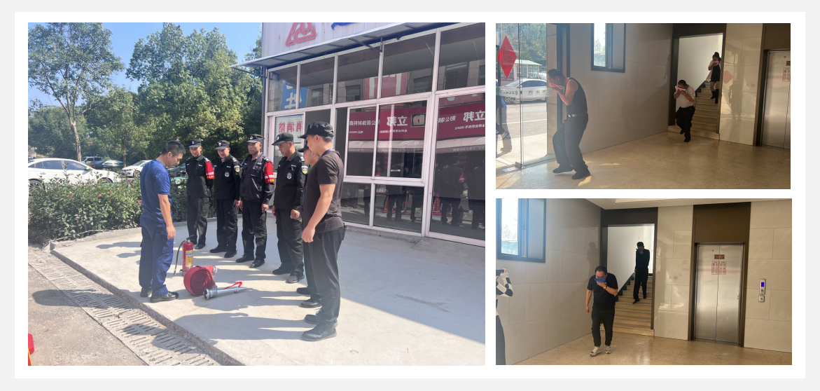 产业园与瓶窑镇专职消防人员发展消防逃生演练